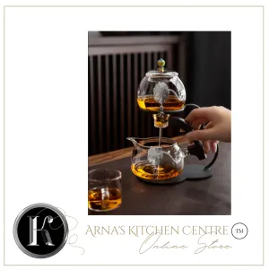 Heat-Resistant Glass Tea Set Magnetic Water Diversion Semi-Automatic   6 Cups
