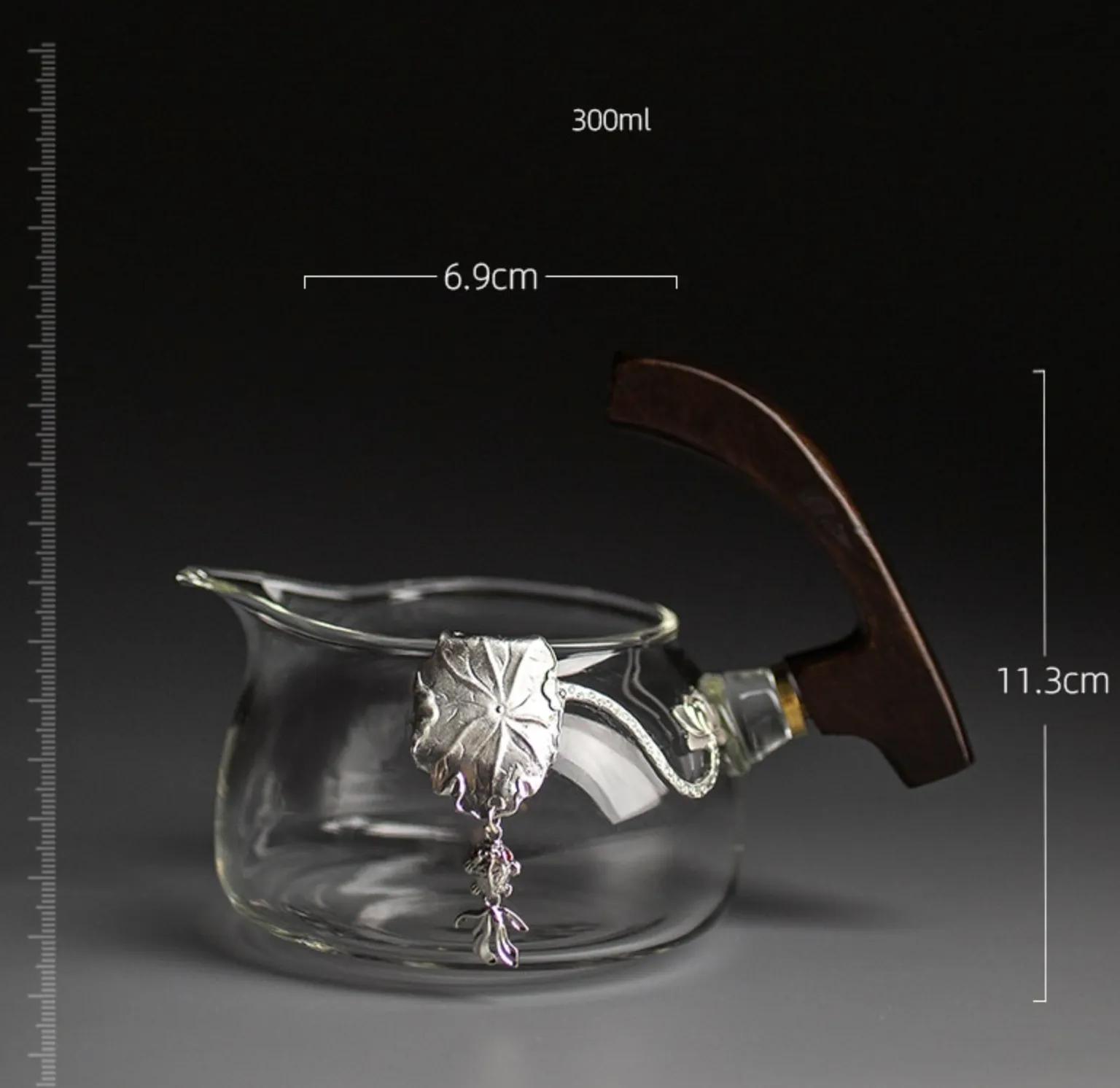 Heat-Resistant Glass Tea Set Magnetic Water Diversion Semi-Automatic   6 Cups