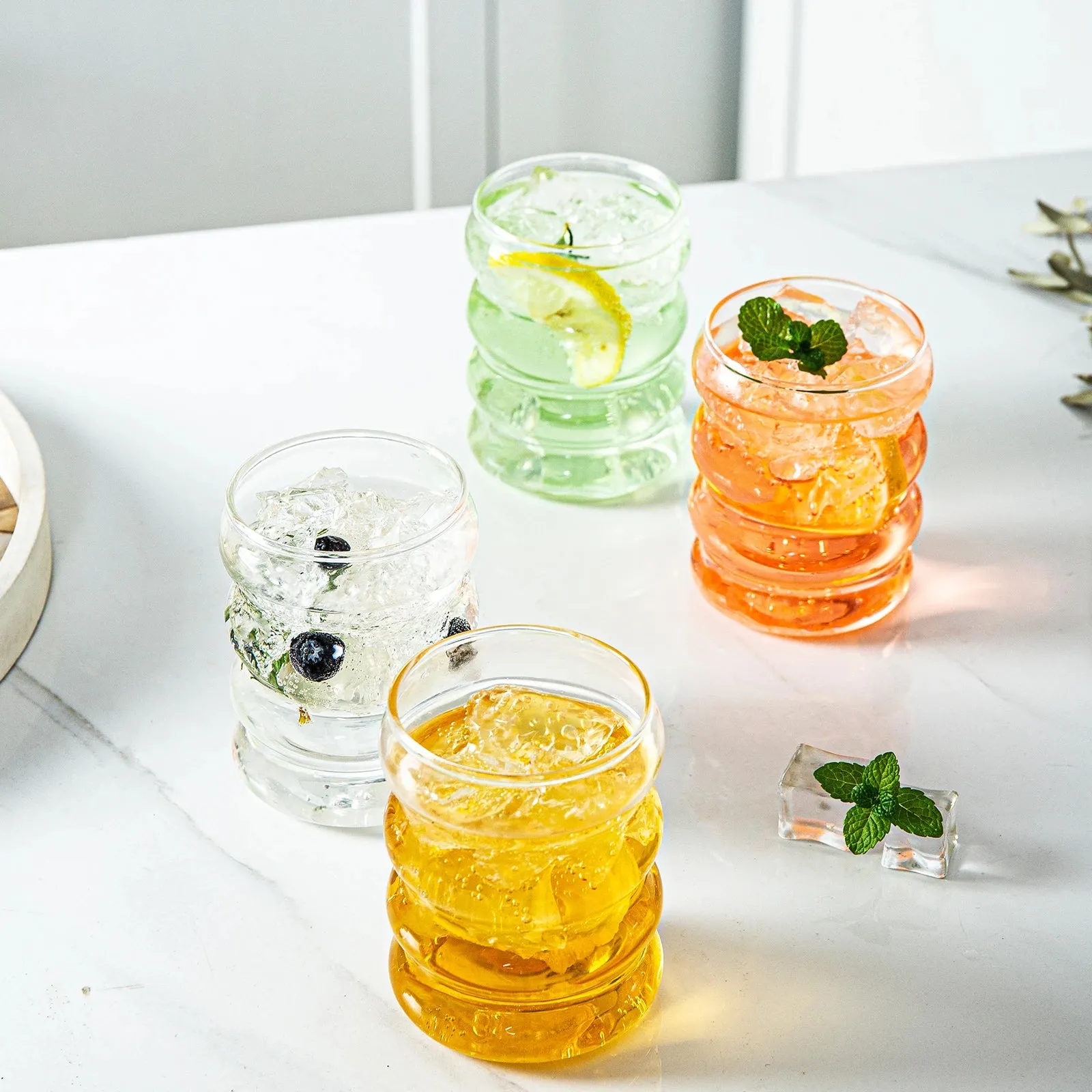 Heat-Resistant Glass Tumbler Drinkware Set