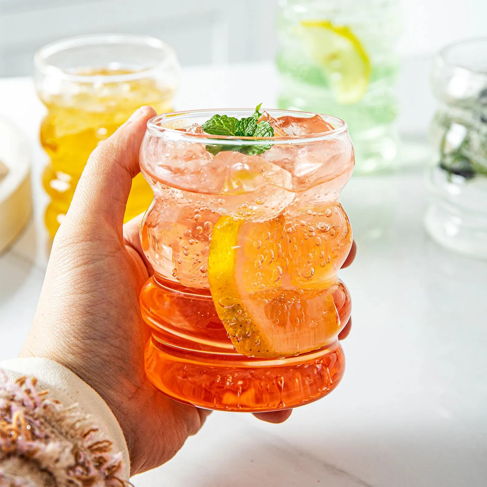 Heat-Resistant Glass Tumbler Drinkware Set