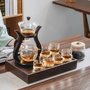Heat-Resistant Magnetic Glass Tea Set