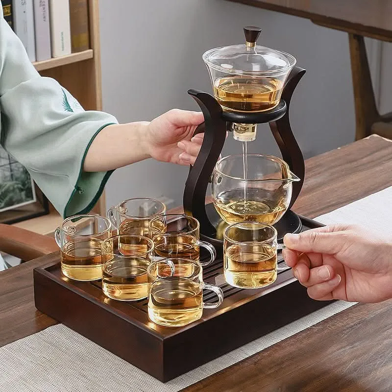 Heat-Resistant Magnetic Glass Tea Set