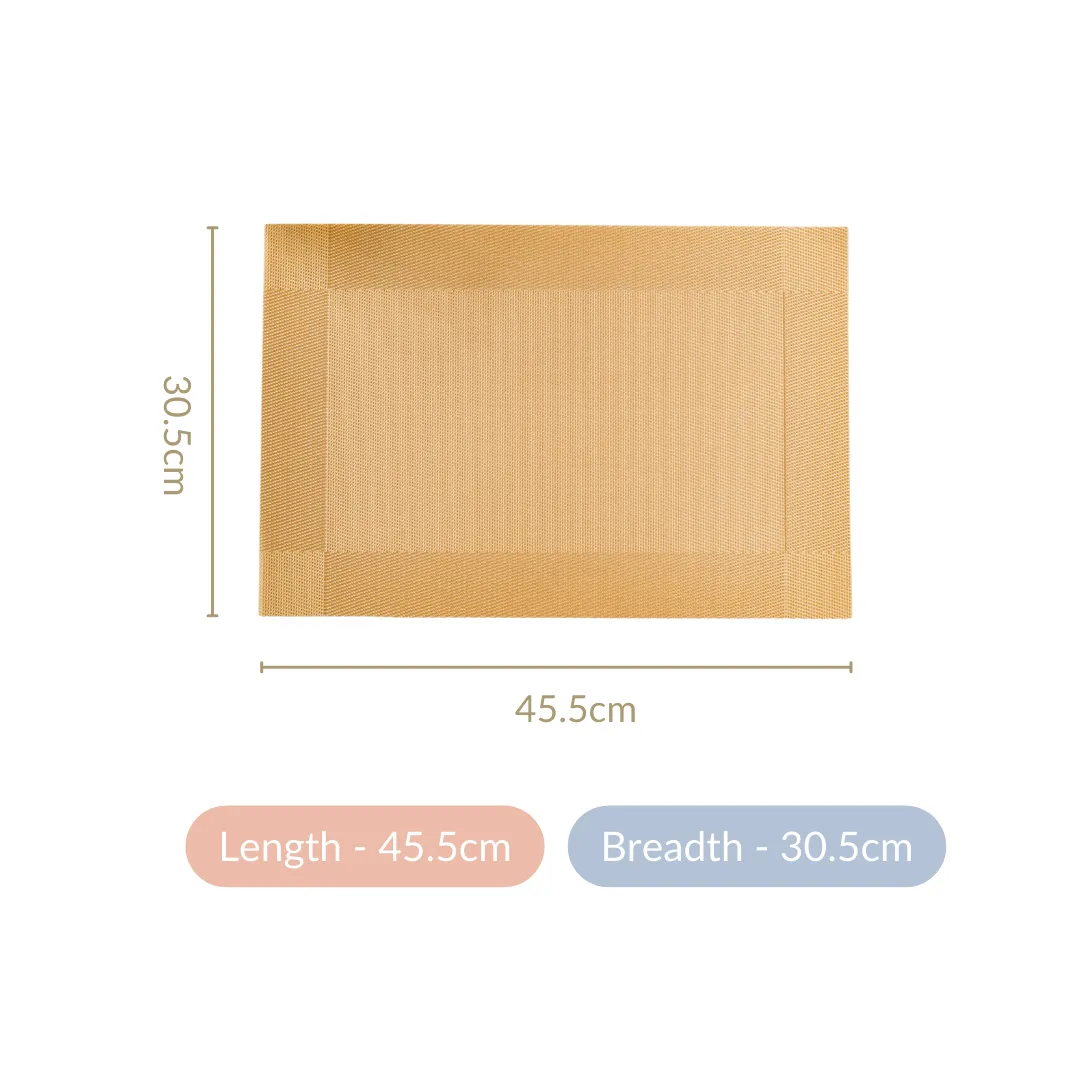 Heat Resistant Reversible Table Mat Set Of 6