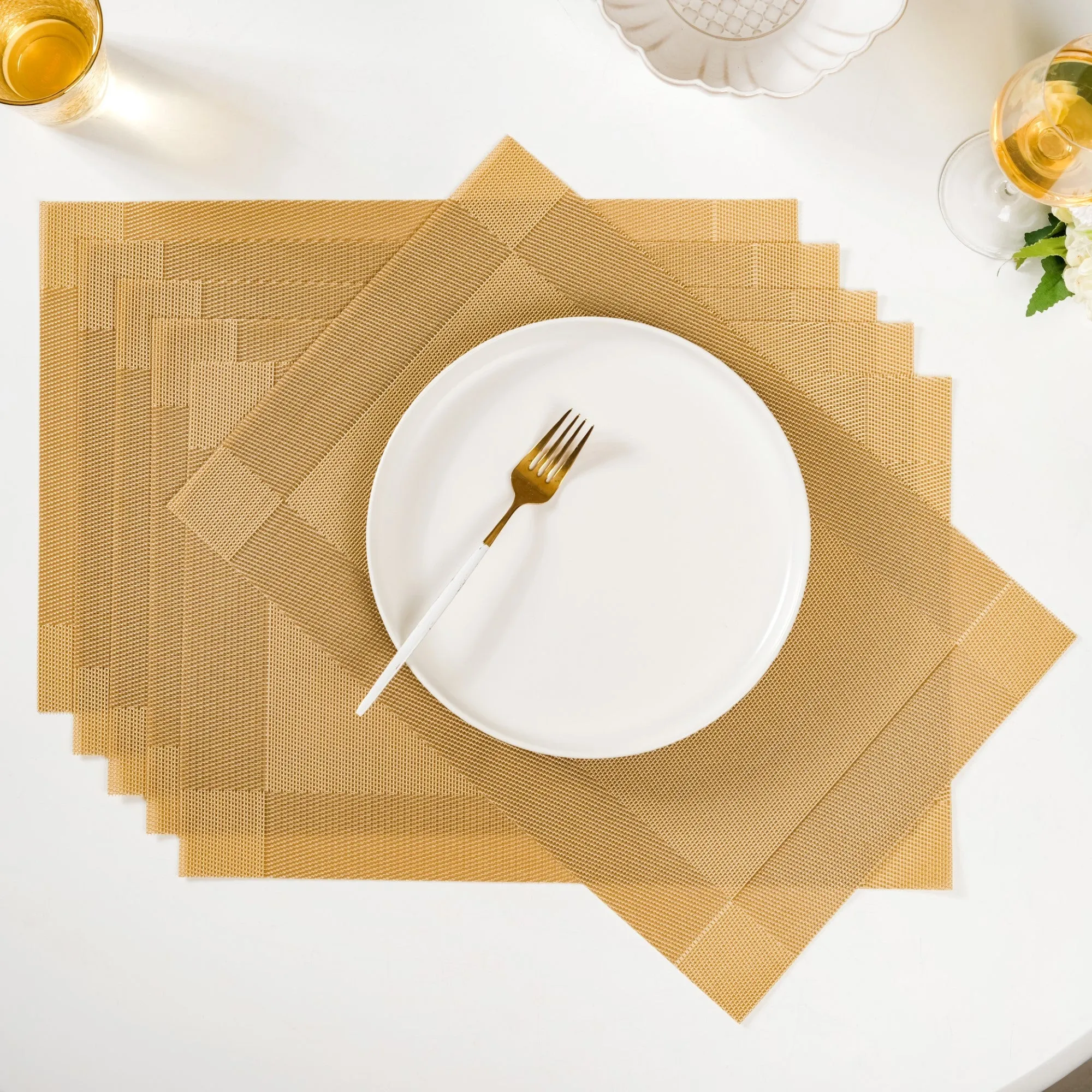 Heat Resistant Reversible Table Mat Set Of 6