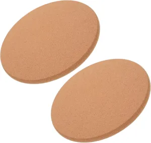Heatproof Cork Mats Set of 2 Round Coasters for Hot Pans Kitchen Hot Pads Scratch Resistant Easy to Clean