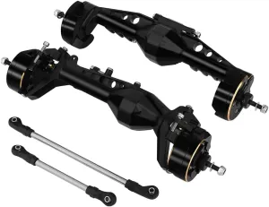 Heavy Duty Brass Counterweight Complete Aluminum Portal Axle for 1/10 RC Crawler Axial SCX10 III AXI03029 AR45P Rock Buggy LCG Chassis Cheater Rigs Upgrade Parts