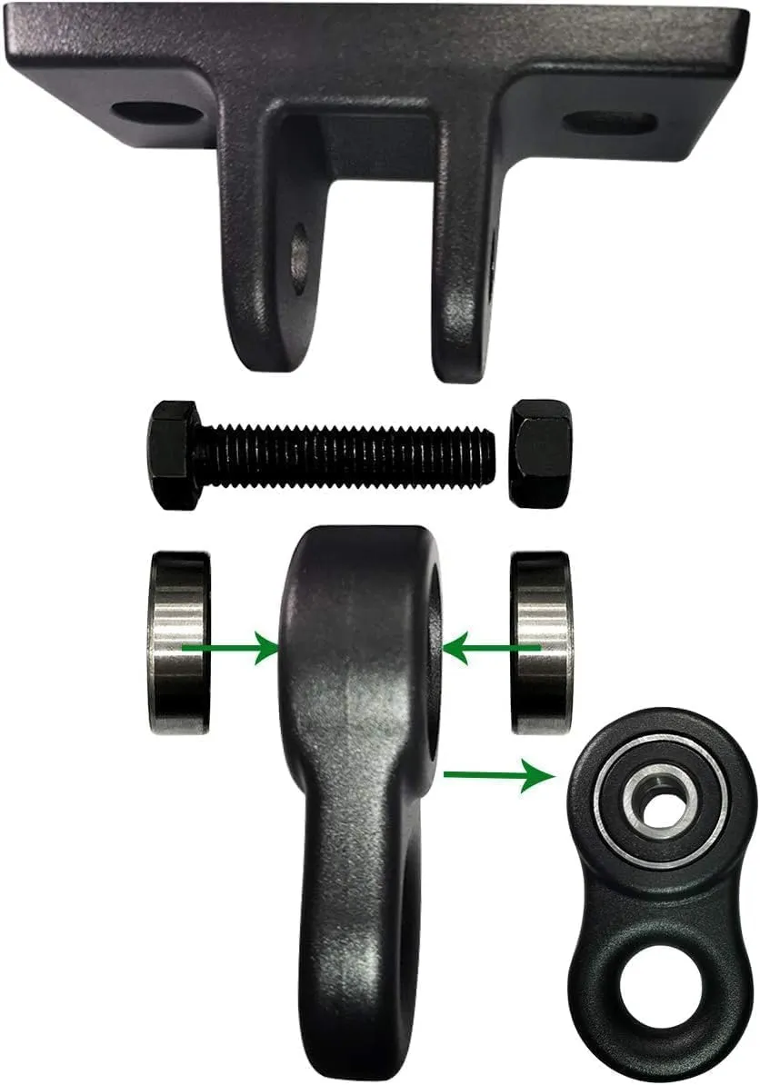 Heavy Duty Children Swing Set Hardware Replacement Kit Including 2 Swing Brackets 4 Swing Hangers 2 Black Swing Seats for Outdoor Play Sets Playground Equipment Parts Hardware Included (H2SB)