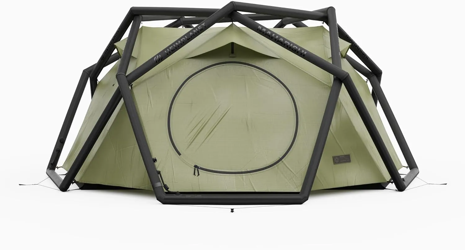 HEIMPLANET The Cave x Maharishi, 2-3 Person Tent, Inflatable Camping Tent, Outer Tent and Tent Floor - 5000mm, No Tent Poles Required, Supports 1% for The Planet
