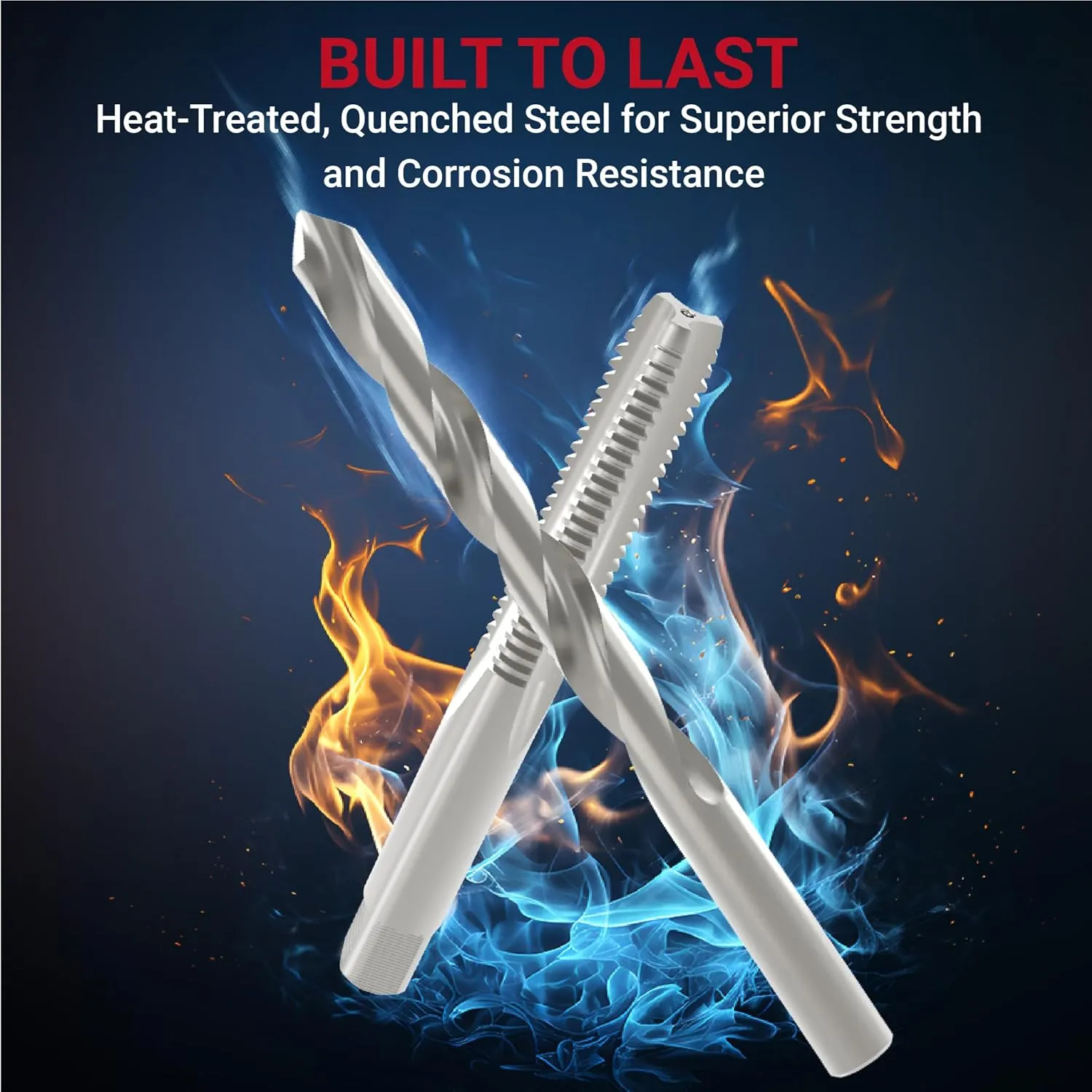 Helicoil Thread Repair Kit, Metric HSS Drill Helicoil Repair Kit for Rethreading Internal Threads with Carry Case