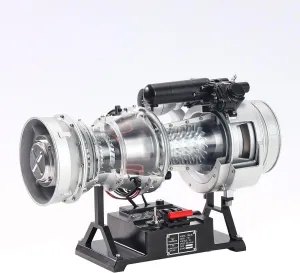 Helixsun SKYMECHMAN 470 PCS 1/4 Scale Turboshaft Engine Kit, DIY Assembly Mechanical Metal Simulation Electric Military Aviation Helicopter Engine Model