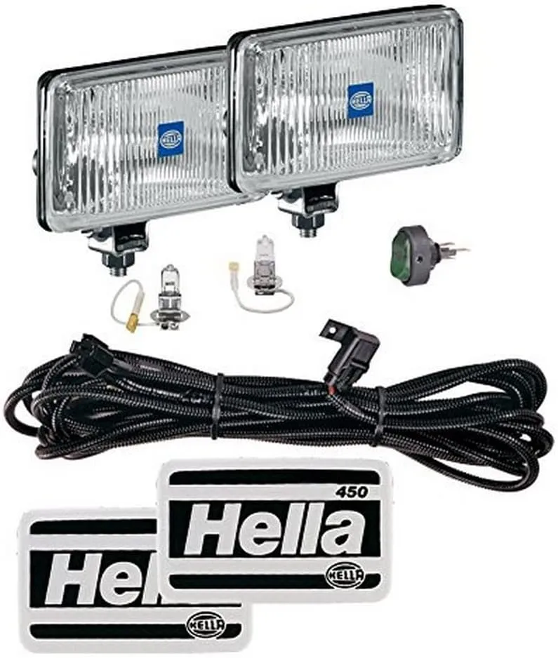 HELLA 005860601 450 FOG LAMP KIT (CLEAR LENS) H3 12V SAE/ECE, Multi