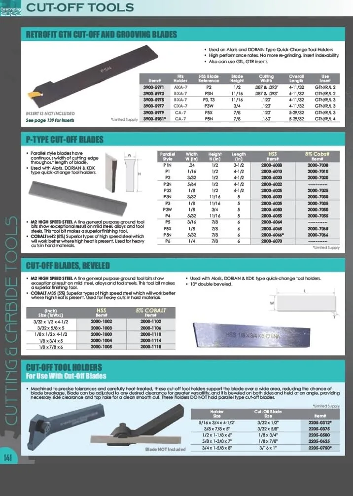 HHIP 3900-5353 Iscar Type Cut-Off Tool Block, 0.625" x 0.75"