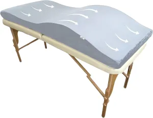 High-Density Foam Massage Table Topper with Soft Plush Cover, Ergonomic Eyelash Extension Bed Cushion, Memory Foam Spa Table Pad & Pillow for Salon, 23" 58 cm, Gray