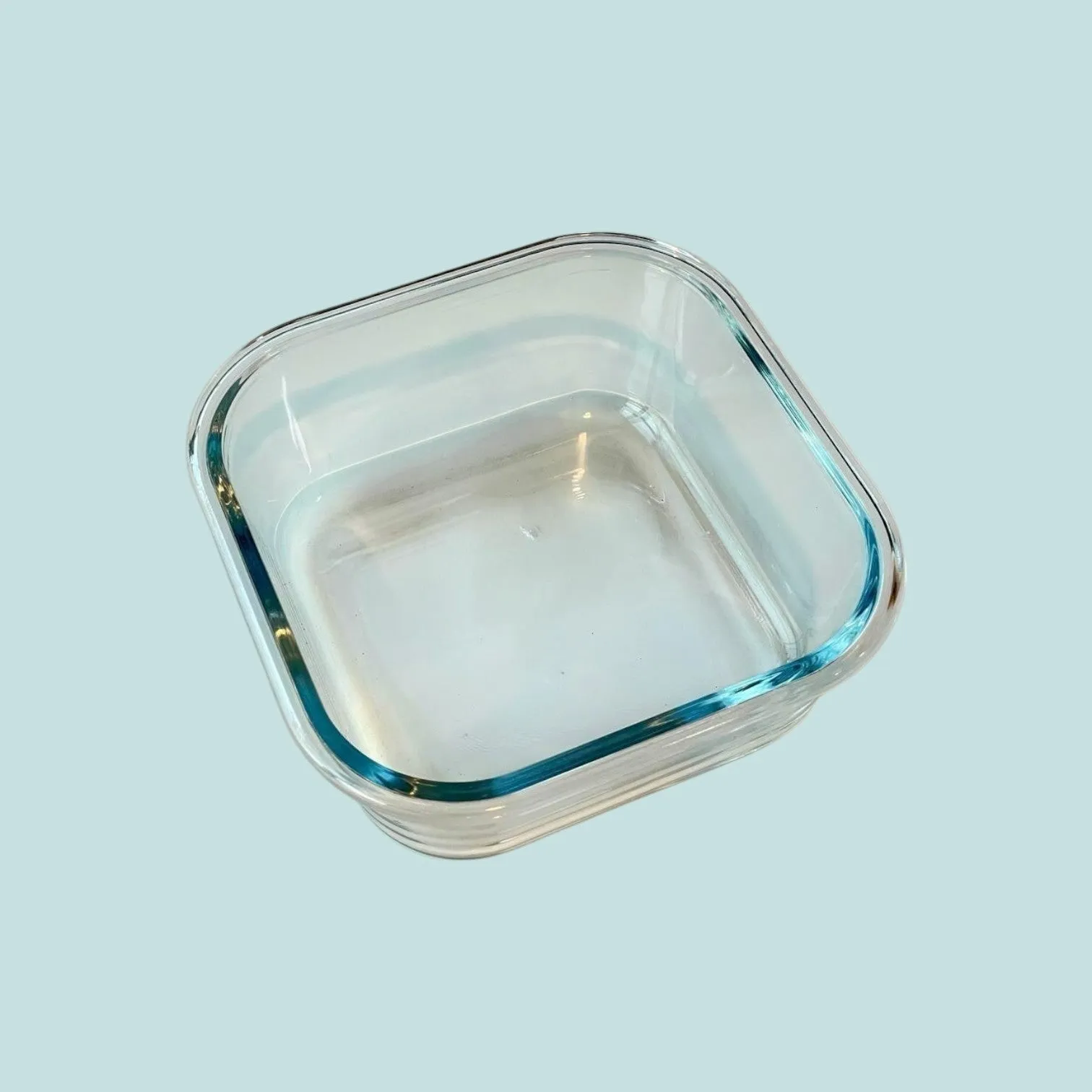 High heat resistant glass lunch box with wooden lid