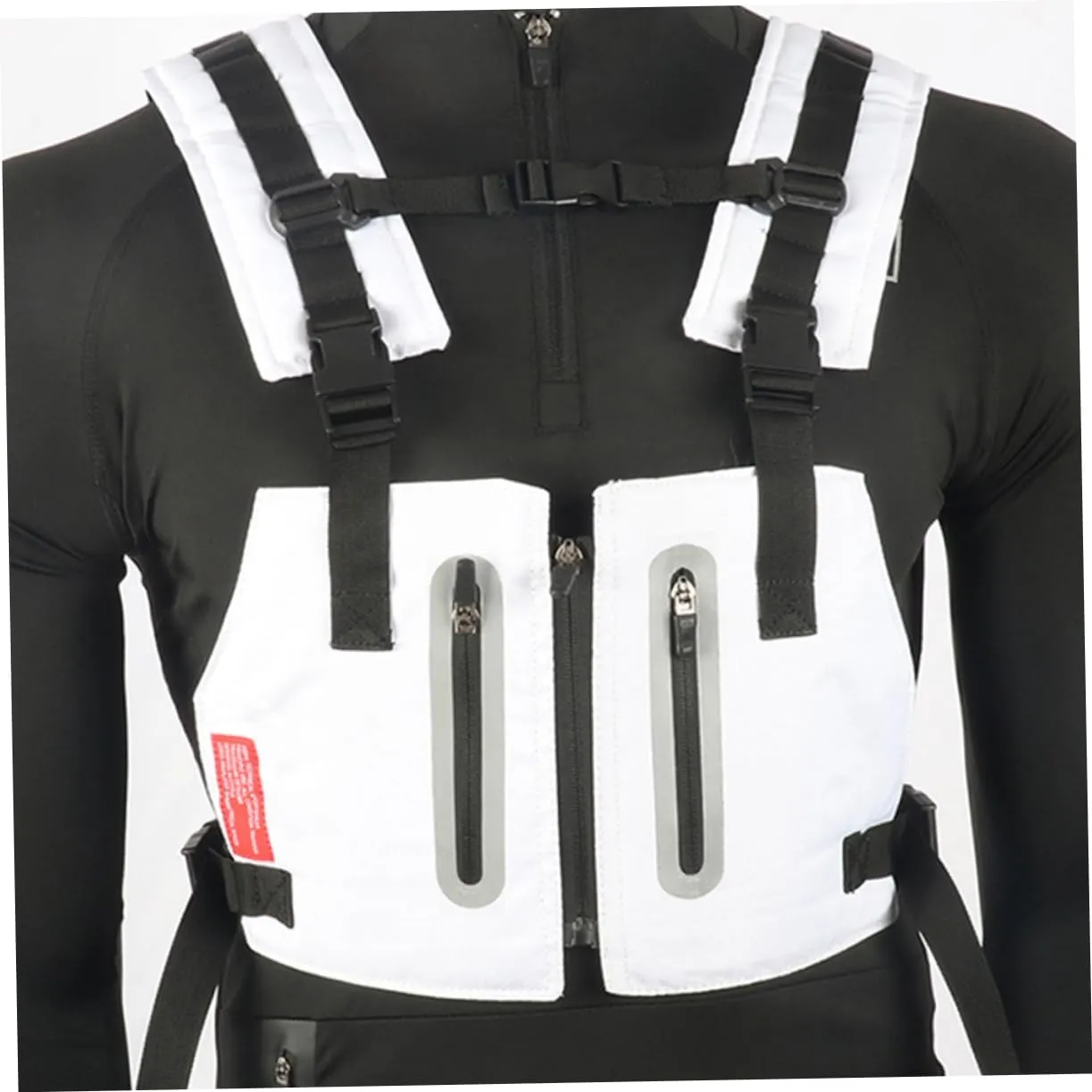 High Visibility Reflective Vest for Running Cycling Men's Multi-Pocket Adjustable Straps