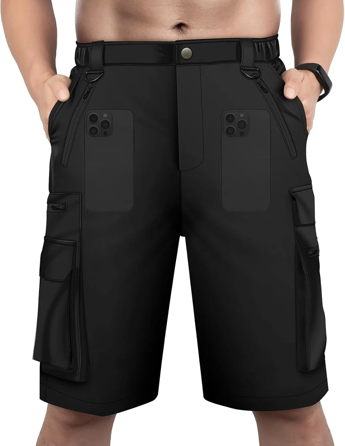 Hiking Cargo Shorts for Men,11 Multi-Pockets Outdoor Shorts,Quick-Dry,Lightweight,Multi-Purpose Tactical Shorts