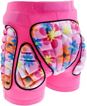 Hip Pad Protector Skiing Roller Skating Snow Boarding Hip Guard Hockey Pants Padded Shorts for Kid Children - Pink, S