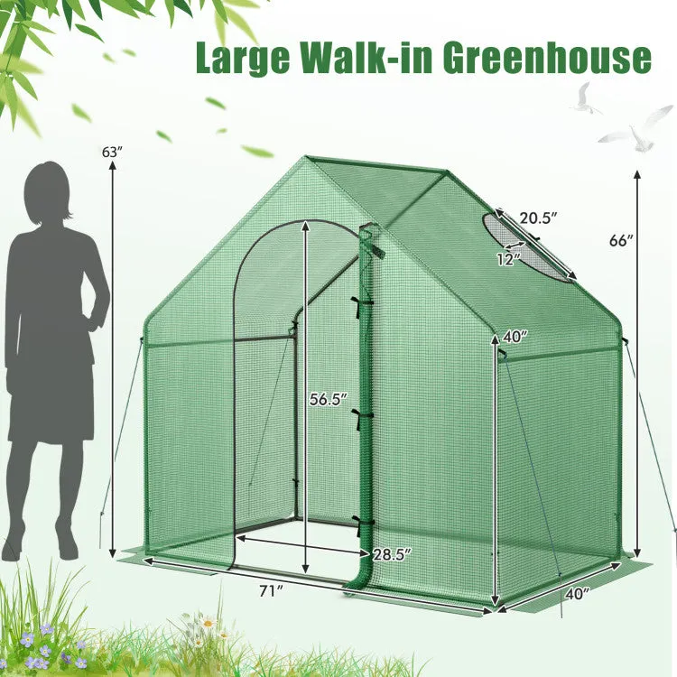 Hivvago Portable Outdoor Warm House with PE Cover and Roll-up Zippered Door