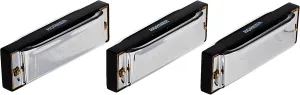 HOHNER 3P1501BX Bluesband Pro Pack, Keys of G, A, & C, Stainless steel