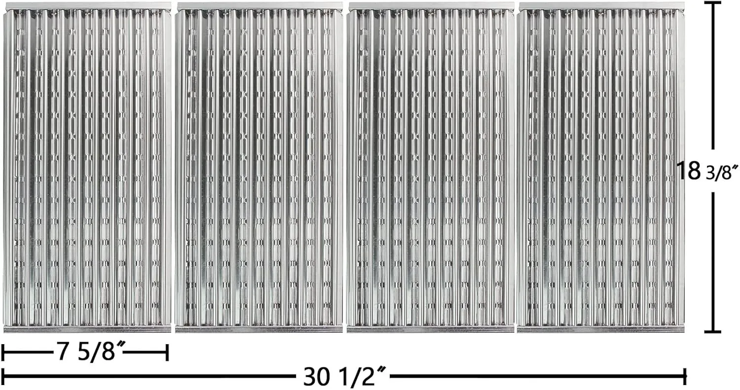Hongso 18 3/8" Tru-Infrared Emitter Stainless Steel Grate for Charbroil 4 Burner Grill Pre-2015 Models, 463271315 463271314 463241414 463241413 463271313 463247512, 4-pk