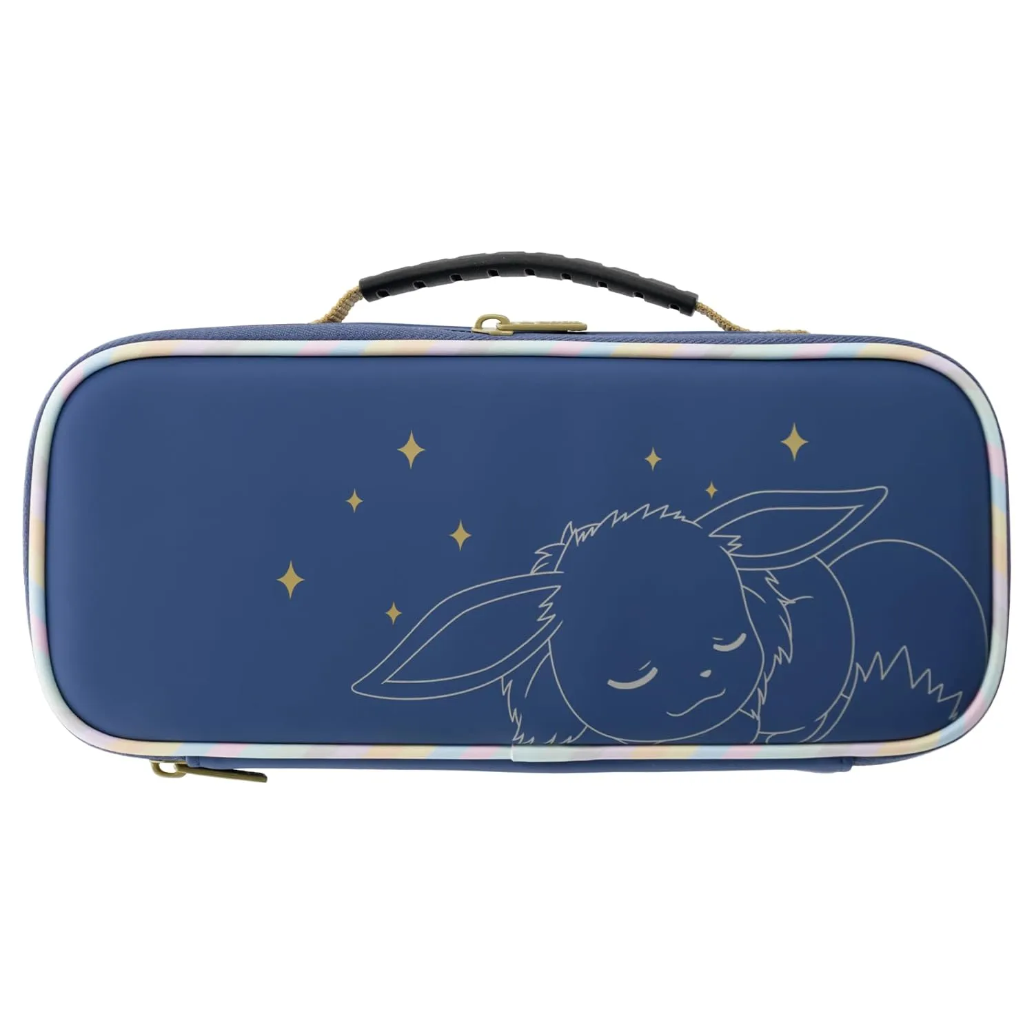 HORI Nintendo Switch Cargo Pouch Compact (Eevee Evolutions) Split Pad Compact Compatible Travel Case - Officially Licensed By Nintendo & Pokémon - Nintendo Switch & Nintendo Switch - OLED Model, Grey