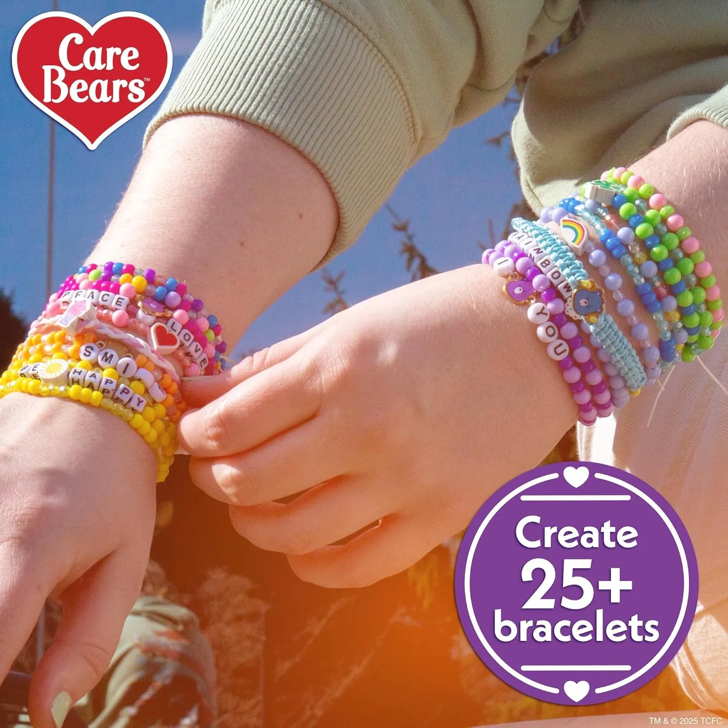 Horizon Group USA Care Bears Rainbow Jewelry Kit: Make 20  Bracelets with Charms & Beads, Age 6-8, Unisex, Multi-Color, Non-Foldable
