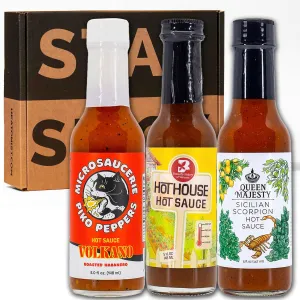 Hot Ones Hot Sauce Challenge Set - Season 26 Heat - Gift Sets Variety Pack - Made with Natural Ingredients - Unique Small Batch Sampler - 5 fl oz Bottles (3-Pack)
