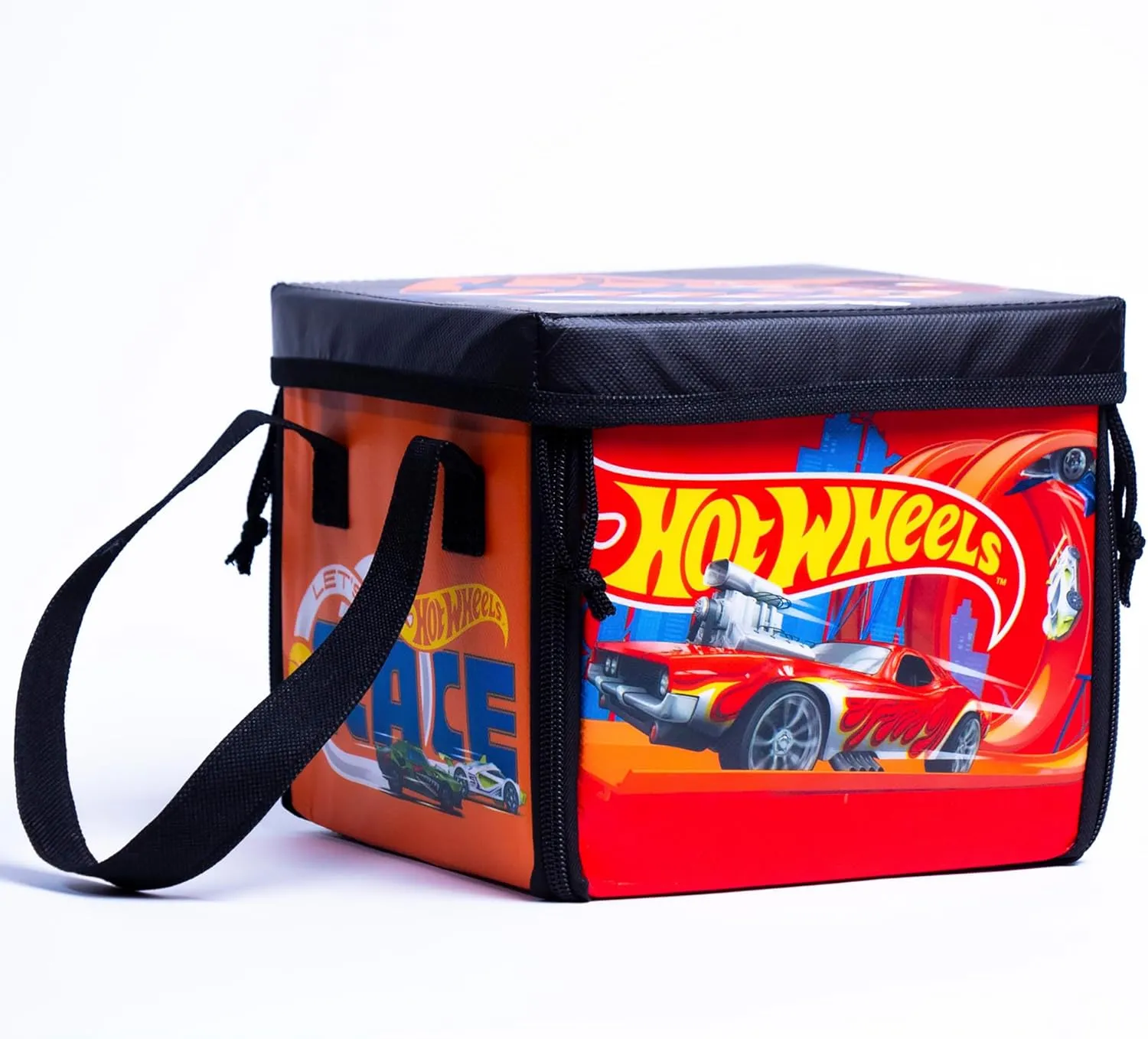 Hot Wheels Tara Toy: ZipBin Ramp It Up - Unzip to Convert Into A 21"x21" Racetrack Playmat & Car Ramp, Storage & Play, Toy Car Box, Kids Ages 3 