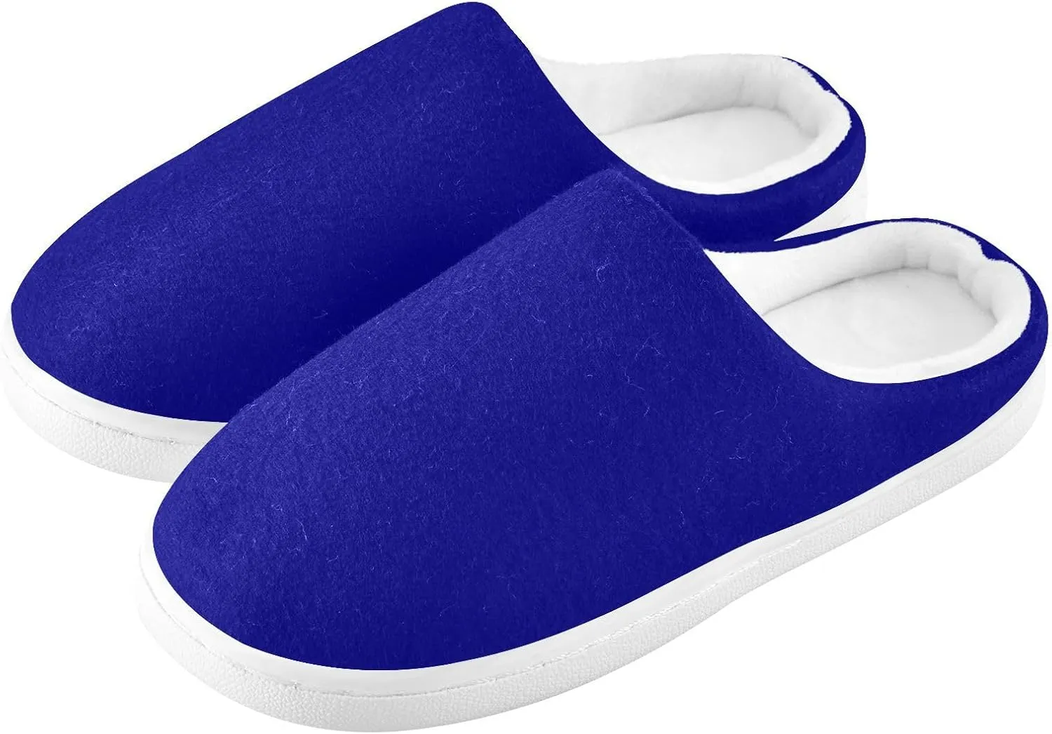 House Fuzzy Slippers Blue Anti-Slip Warm Shoes for Womens & Men 20804