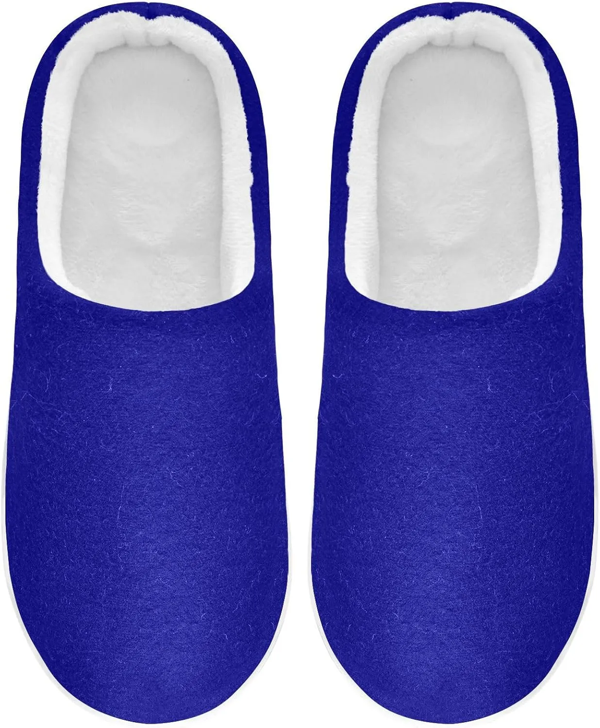 House Fuzzy Slippers Blue Anti-Slip Warm Shoes for Womens & Men 20804