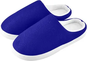 House Fuzzy Slippers Blue Anti-Slip Warm Shoes for Womens & Men 20804