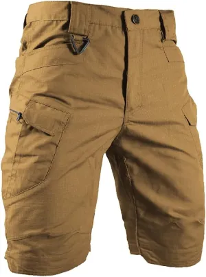 HYCOPROT Men's Tactical Cargo Shorts Waterproof Lightweight Work Short Quick Dry Military Multi Pockets Ripstop for Hiking