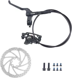 Hydraulic Brake Set Bike Disc Brakes Kit with Left Front 800mm Right Rear 1550 mm 160mm Rotors Aluminum Alloy Hydraulic Brake Fit for Mountain Bike, MTB
