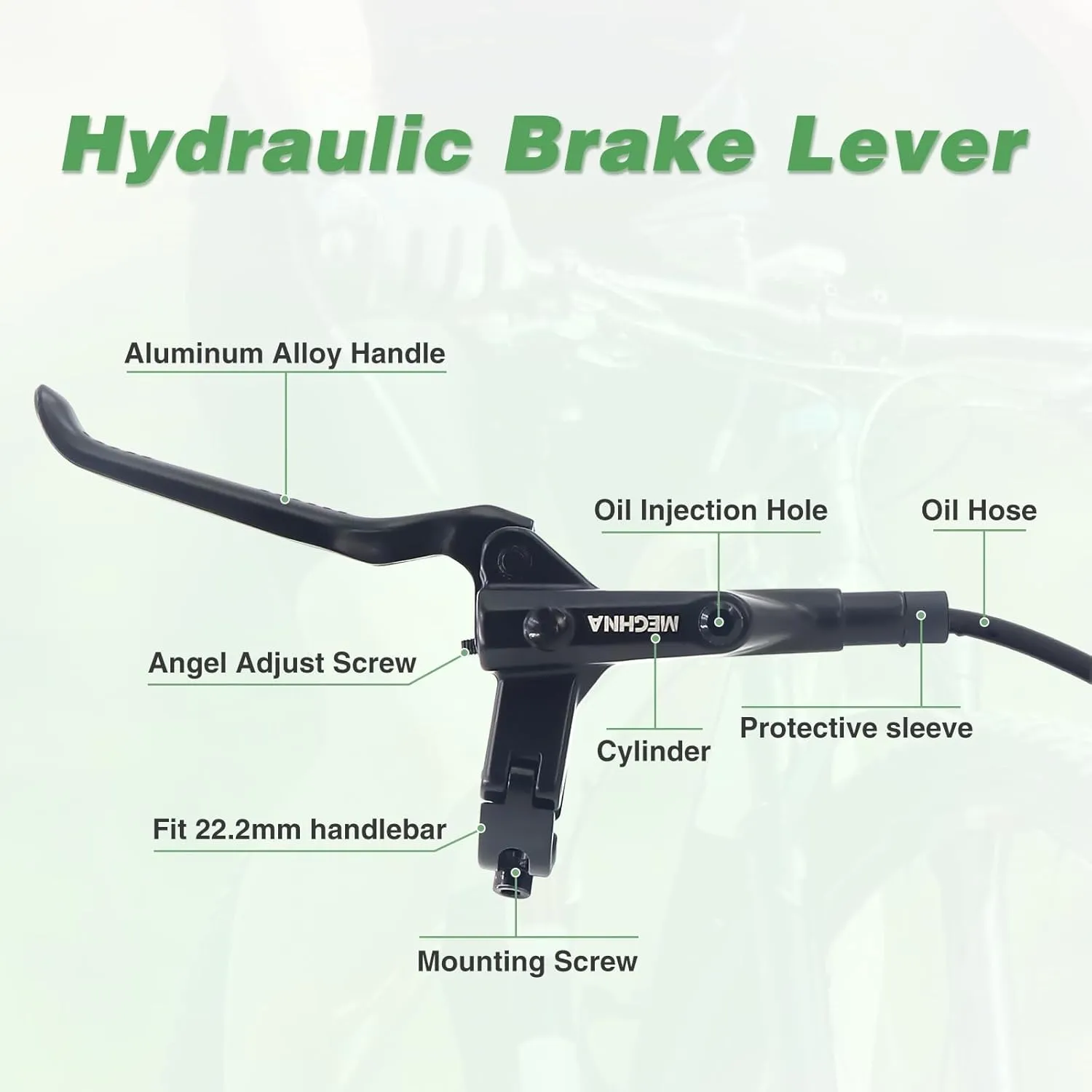 Hydraulic Brake Set Bike Disc Brakes Kit with Left Front 800mm Right Rear 1550 mm 160mm Rotors Aluminum Alloy Hydraulic Brake Fit for Mountain Bike, MTB