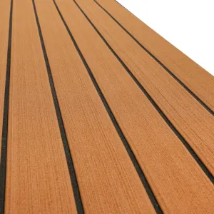 HZshark Boat Flooring EVA Foam Boat Decking Self-Adhesive 6mm Non Slip Marine Floor Teak Boat Carpet Soft Foam Decking for Boat Yacht Kayak Motorboat Golf Cart RV Ramp Golf Cart Cooler Tops