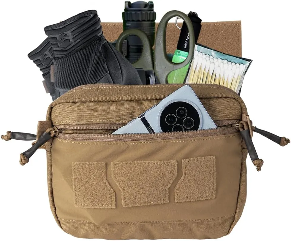 IDOGEAR Tactical Drop Dump Pouch Dangler Vest Admin Molle Utility Tool Organizer With Hook and Loop Panel for JPC AVS CPC Vest Outdoor Sports