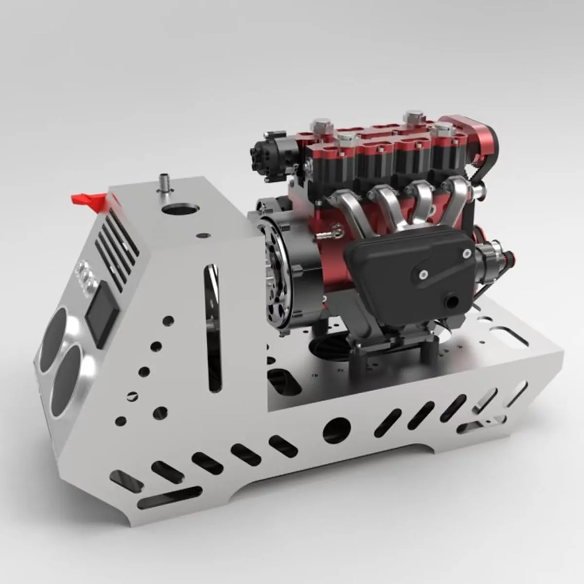 Integrated Base Kit for GS-L4 Engine Models Kit, Integrated Base and Starter Set for GS-L4 Metal Engine Building Kit, Physical Science Education Toy Gift for Adults