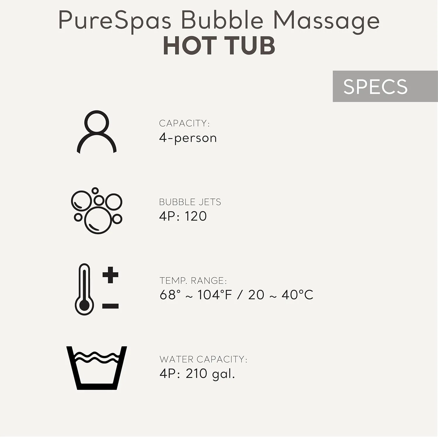 INTEX 28425EP PureSpa Bubble Massage Spa Set: Energy Efficient Spa Cover – Push Button Control Panel – 120 Jets – 4 Person Capacity – 77" x 28"