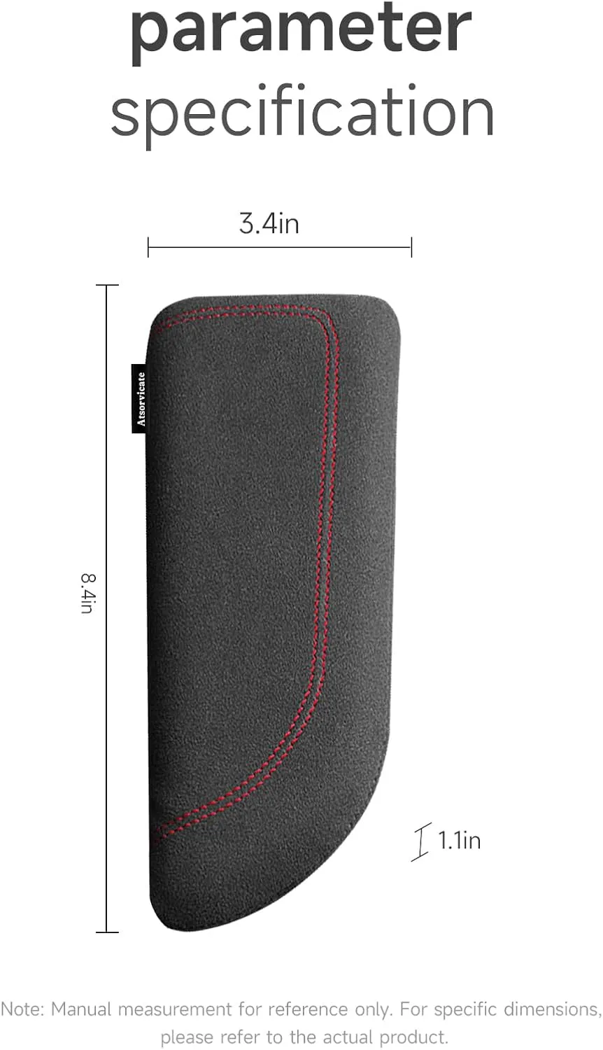 Italian Alcantara Style Fur Car Elbow Rest Pad - Universal Armrest & Knee Cushion - Thigh Support Comfort Pillow
