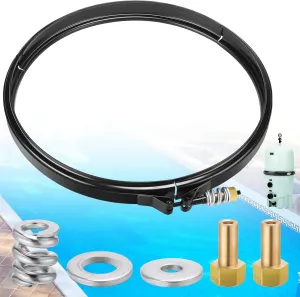 JaGely 190003 Pool Filter Tension Control Clamp Kit Compatible with Pentair, Fns Plus, Clean and Clear Plus with 194997 Machined Nut Replacement and 53108900 Spring Barrel Nut Part for Pool Spa Filter