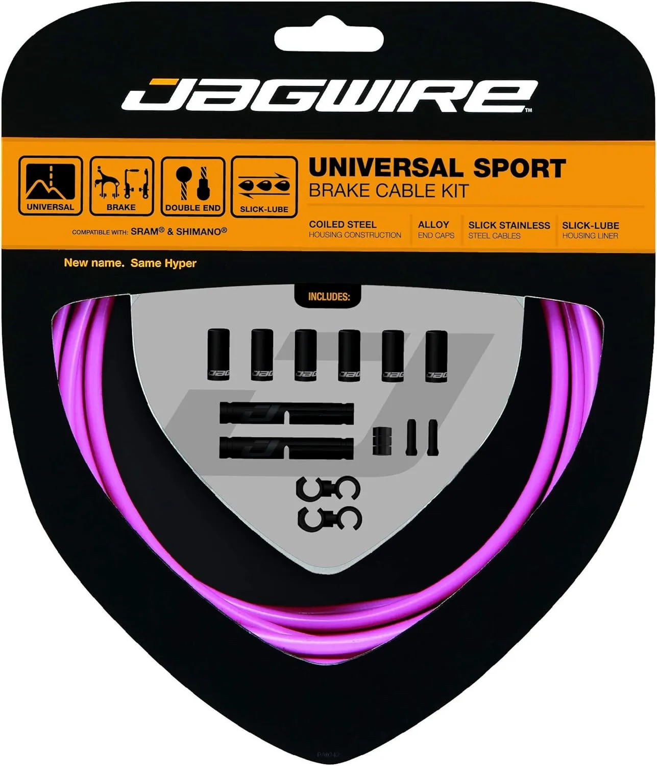 Jagwire Universal Sport Cable Brake/Sheath Kit Unisex Adult, Pink