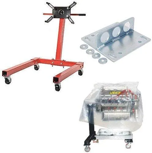 JEGS 80041K Engine Stand, Lift Plate & Bag Kit Includes: