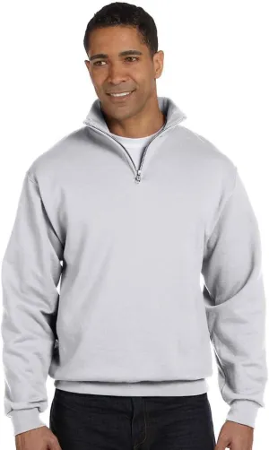 Jerzees Adult 8 oz. NuBlend® Quarter-Zip Cadet Collar Sweatshirt XL ASH