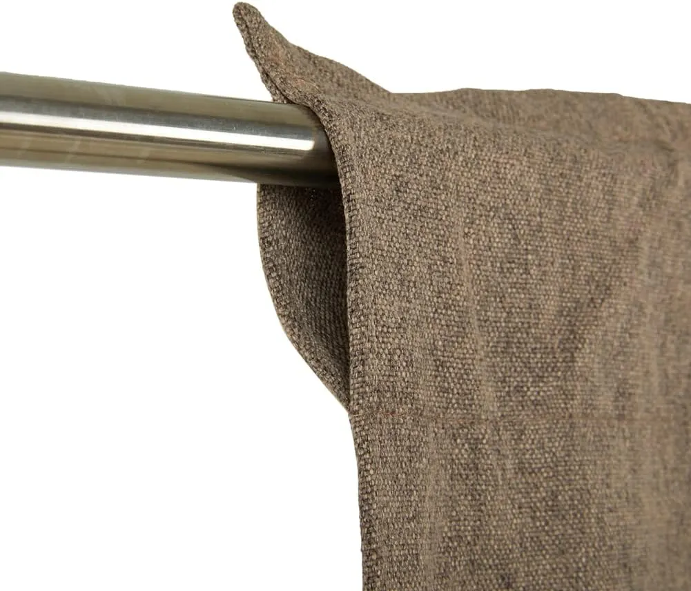 Jola's House 2 Pack Burlap Window Curtain Valances Farmhouse Style Window Treatment Decor Curtains Rod Pocket Valances for Kitchen/Living Room 16" x 56" (Coffee)