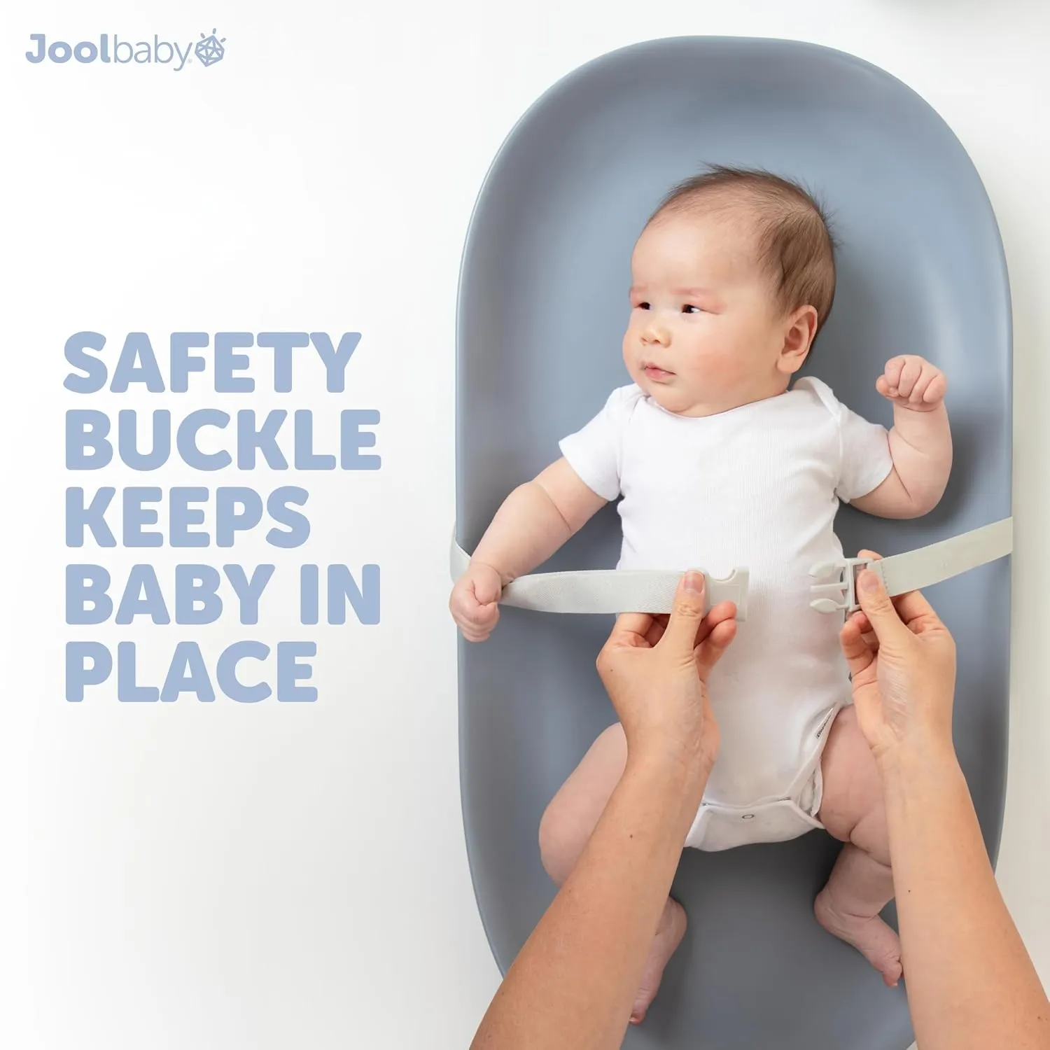 Jool Baby Waterproof Baby Changing Pad - Easy to Clean, Lightweight & Portable - Large Foam Cushion for Comfort (Blue)