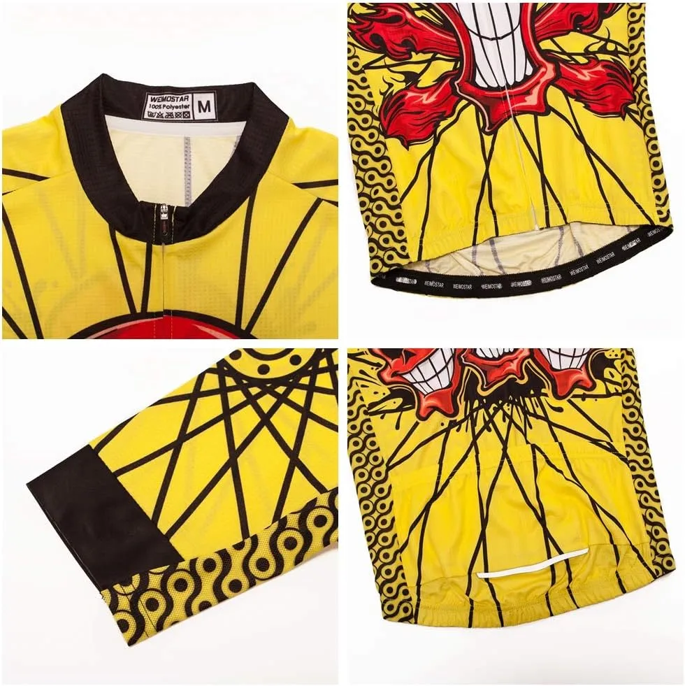 JPOJPO Cycling Jersey for Men Pro Team Bicycle Clothing MTB Bike Jerseys Shorts Set