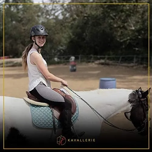 Kavallerie 3D Air-Mesh Half Pad, Impact Protection & Therapeutic Gel Padding English Saddle for Maximum Support and Stability, Best for Horses Under Saddle, Dressage, Jumping & Training