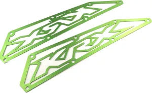 Kawasaki KRX 1000 Frog Skin Air intake Covers Made in Aluminum Anodized Green NEW