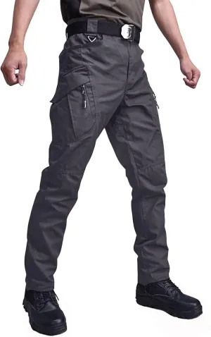 KEFITEVD Cargo Pants Men Outdoor Tactical Military Pants Lightweight Ripstop Hiking Pants with Multi-Pockets