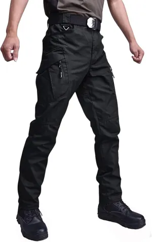 KEFITEVD Cargo Pants Men Outdoor Tactical Military Pants Lightweight Ripstop Hiking Pants with Multi-Pockets